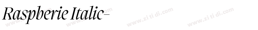 Raspberie Italic字体转换 Raspberie Italic字体转换